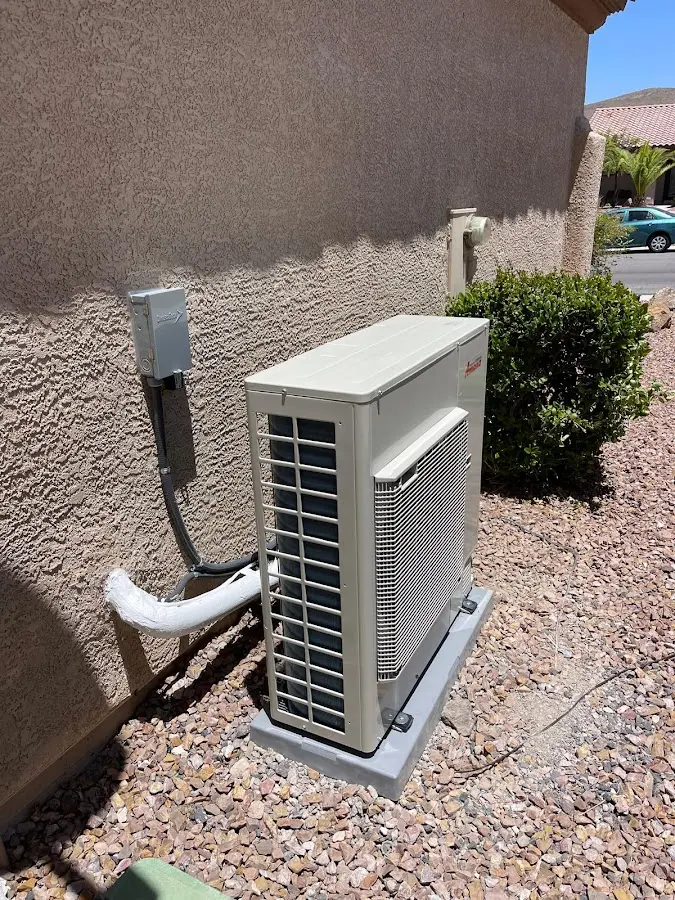 Residential air conditioning condenser unit in On Top of the World